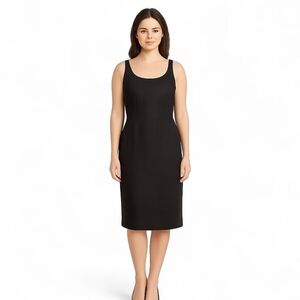 Ann Taylor Linen Blend Office Formal Party LBD Professional Shift Dress Womens